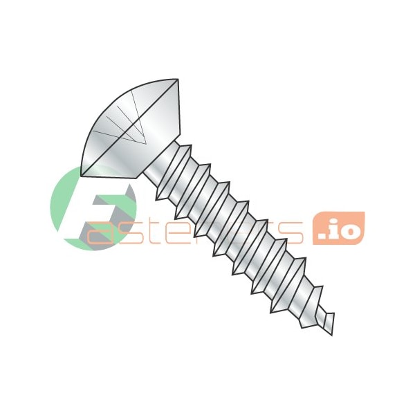 Newport Fasteners Sheet Metal Screw, #10-16 x 1/2 in, Zinc Plated Steel Oval Head Phillips Drive, 6500 PK 399921-6500 - main